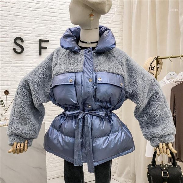 women's down & parkas mooirue 2021 winter casual sherpa fleece patchwork drawstring lace up vintage coats harajuku jackets female white, Black
women's down & parkas mooirue 2021 winter casual sherpa fleece patchwork drawstring lace up vintage coats harajuku jackets female white, Black