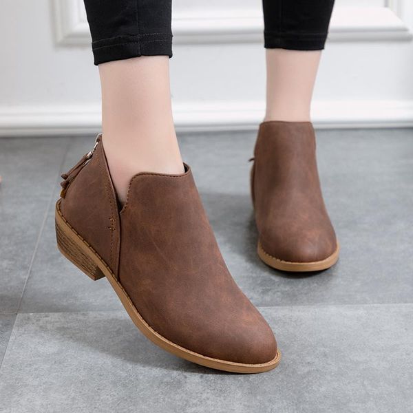 autumn ankle boots for women shoes woman creepers winter zipper causal square mid heels ladies plus size 35-43, Black
autumn ankle boots for women shoes woman creepers winter zipper causal square mid heels ladies plus size 35-43, Black