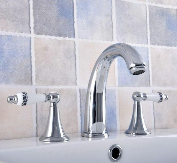 polished chrome brass deck mounted dual handles widespread bathroom 3 holes basin faucet mixer water taps mnf546 sink faucets
polished chrome brass deck mounted dual handles widespread bathroom 3 holes basin faucet mixer water taps mnf546 sink faucets