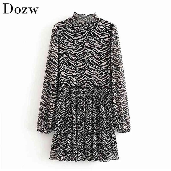 women print mesh dress fashion transparent long sleeve mini es stand collar vintage pleated lady vestido muje 210515, Black;gray
women print mesh dress fashion transparent long sleeve mini es stand collar vintage pleated lady vestido muje 210515, Black;gray