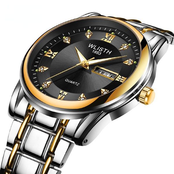 wristwatches fashion men's quartz watch chronograph sport men watches stainless steel waterproof clock male wristwatch, Slivery;brown
wristwatches fashion men's quartz watch chronograph sport men watches stainless steel waterproof clock male wristwatch, Slivery;brown