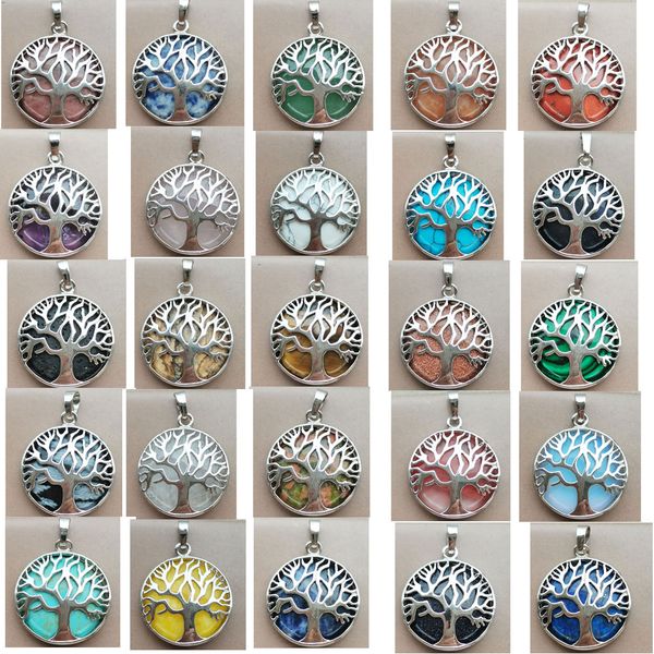 life of tree charms natural stone tiger eye lapis lazuli crystal rose quartz malachite aventurine opal turquoise pendant for diy jewelry mak, Bronze;silver
life of tree charms natural stone tiger eye lapis lazuli crystal rose quartz malachite aventurine opal turquoise pendant for diy jewelry mak, Bronze;silver