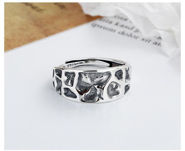 cluster rings real s925 sterling silver concave and convex meteorite pattern geometric retro distressed ring, Golden;silver
cluster rings real s925 sterling silver concave and convex meteorite pattern geometric retro distressed ring, Golden;silver