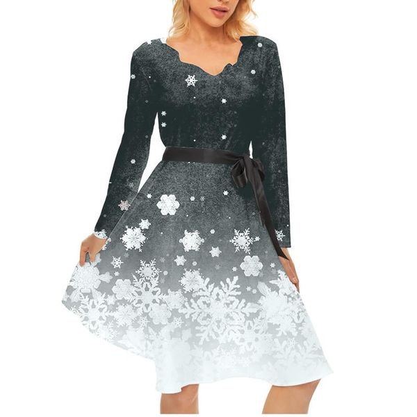 casual dresses for women 2021 christmas santa snowflake print style long-sleeved a-line loose knee-length dress vestido longo, Black;gray
casual dresses for women 2021 christmas santa snowflake print style long-sleeved a-line loose knee-length dress vestido longo, Black;gray