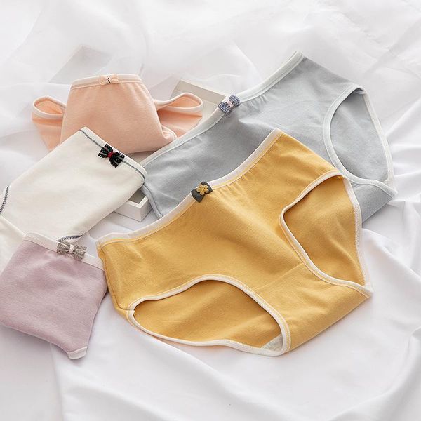 women's panties bowknot is japanese girl morandi contracted cotton crotch sweet female waist briefs for students, Black;pink
women's panties bowknot is japanese girl morandi contracted cotton crotch sweet female waist briefs for students, Black;pink