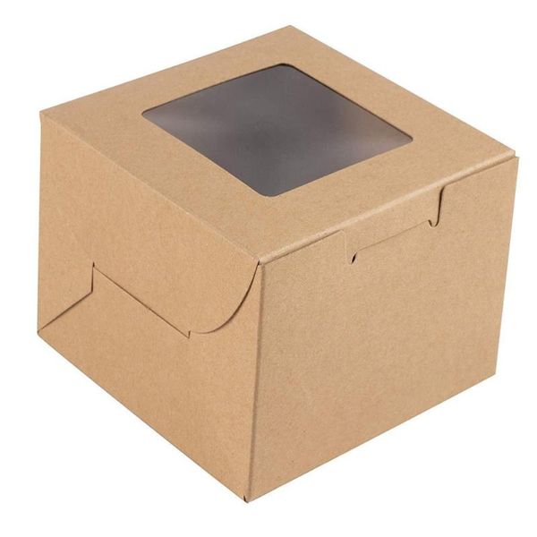 50pcs bakery boxes with clear window kraft paper cases (kraft color) gift wrap
50pcs bakery boxes with clear window kraft paper cases (kraft color) gift wrap