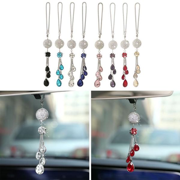 crystal car pendant rear view mirror ornament creative auto diamond decoration hanging metal ball interior decorations
crystal car pendant rear view mirror ornament creative auto diamond decoration hanging metal ball interior decorations