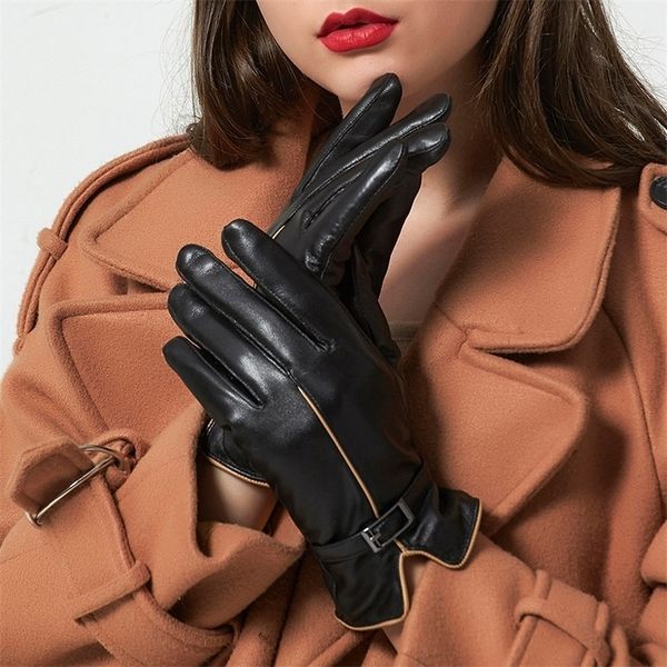 haining leather gloves thickened warm women's autumn and winter sheepskin, Black
haining leather gloves thickened warm women's autumn and winter sheepskin, Black