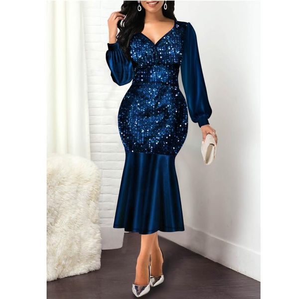 casual dresses 2021 spring and autumn v-neck stitching sequin slim party dress high waist mid-length fishtail skirt large size women, Black;gray
casual dresses 2021 spring and autumn v-neck stitching sequin slim party dress high waist mid-length fishtail skirt large size women, Black;gray