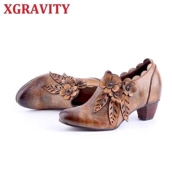 xgravity new ladies hand-made genuine leather boots fashion flower chunky boots vintage shoes retro women boots shoes s147 210429, Black
xgravity new ladies hand-made genuine leather boots fashion flower chunky boots vintage shoes retro women boots shoes s147 210429, Black