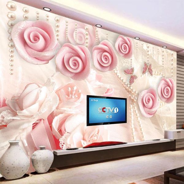 wallpapers custom mural wallpaper 3d stereo pink romantic jewelry flowers fresco living room tv sofa bedroom home decor wall stickers 3 d 
wallpapers custom mural wallpaper 3d stereo pink romantic jewelry flowers fresco living room tv sofa bedroom home decor wall stickers 3 d