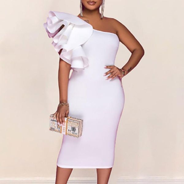casual dresses womens dress 2021 autumn fashion temperament white single shoulder ruffle high waist solid color ladies, Black;gray
casual dresses womens dress 2021 autumn fashion temperament white single shoulder ruffle high waist solid color ladies, Black;gray