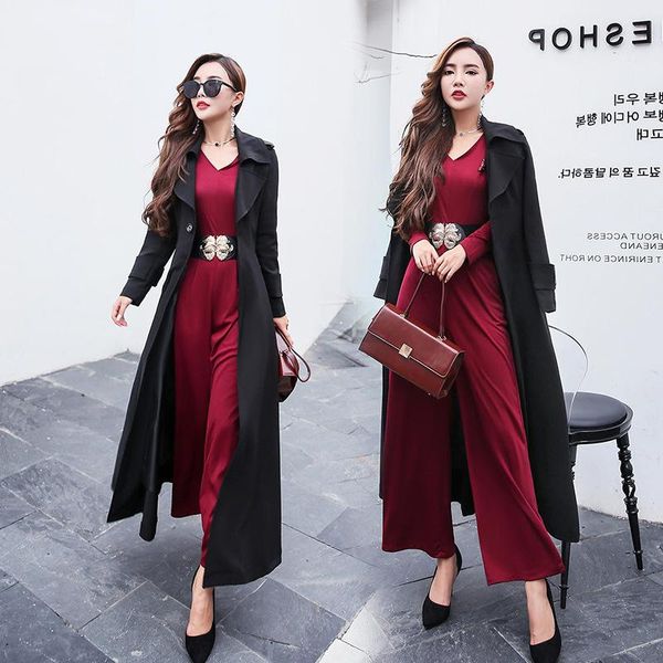 women's trench coats 2021 fashion long windbreaker clothing spring autumn lapel dark buckle slim wild coat casaco feminino a730, Tan;black
women's trench coats 2021 fashion long windbreaker clothing spring autumn lapel dark buckle slim wild coat casaco feminino a730, Tan;black