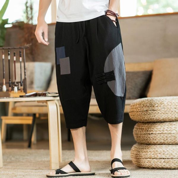men's pants summer men harem chinese style mens casual patchwork cotton linen loose sweatpants male 2021 large size m-5xl, Black
men's pants summer men harem chinese style mens casual patchwork cotton linen loose sweatpants male 2021 large size m-5xl, Black