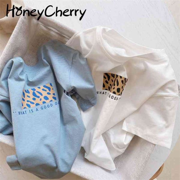 children leopard t-shirts summer round neck short sleeve solid color leopard print short-sleeved t-shirt 210702, Blue
children leopard t-shirts summer round neck short sleeve solid color leopard print short-sleeved t-shirt 210702, Blue