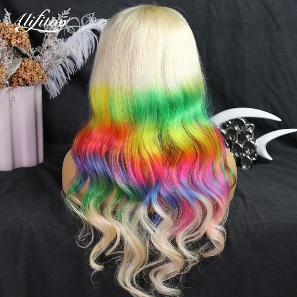 lace wigs alifitov rainbow colored front ombre 613 blonde human hair wig body wave for women, Black;brown
lace wigs alifitov rainbow colored front ombre 613 blonde human hair wig body wave for women, Black;brown