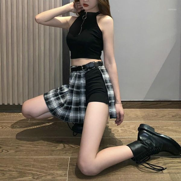 skirts cool girl mini women gothic high waist patchwork plaid skirt with chain 2021 spring summer indie street beach punk, Black
skirts cool girl mini women gothic high waist patchwork plaid skirt with chain 2021 spring summer indie street beach punk, Black