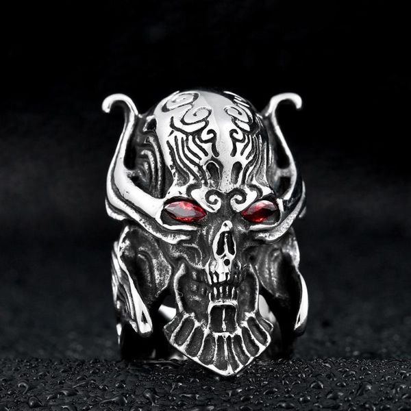 cluster rings vintage devil warrior titanium steel skull biker gothic punk 316l stainless ring for men retro male design round bands, Golden;silver
cluster rings vintage devil warrior titanium steel skull biker gothic punk 316l stainless ring for men retro male design round bands, Golden;silver