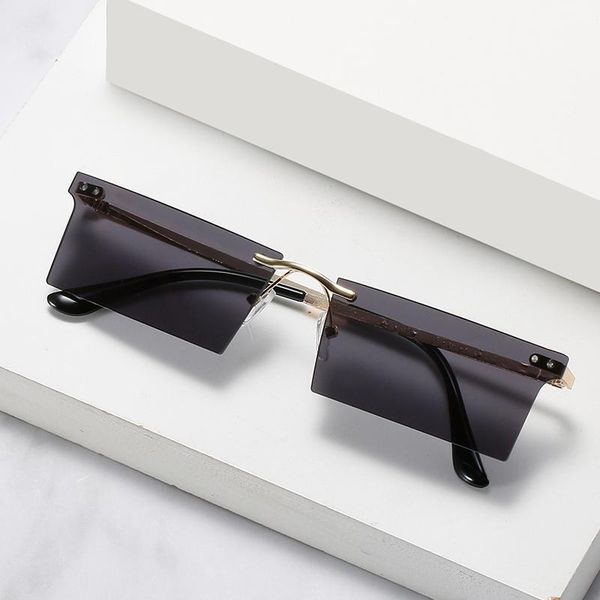 sunglasses design small size rectangular rimless women fashion shades, White;black
sunglasses design small size rectangular rimless women fashion shades, White;black