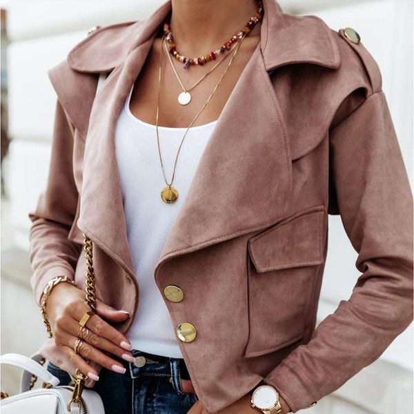 women's jackets autumn women coat lapel button long sleeve short vintage soft casual fashion outerwear, Black;brown
women's jackets autumn women coat lapel button long sleeve short vintage soft casual fashion outerwear, Black;brown