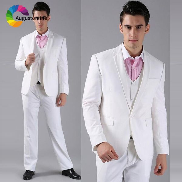 men's suits & blazers white slim fit men wedding groom wear tuxedos 3 pieces (jacket+pants+vest) bridegroom blazer costume homme b, White;black
men's suits & blazers white slim fit men wedding groom wear tuxedos 3 pieces (jacket+pants+vest) bridegroom blazer costume homme b, White;black