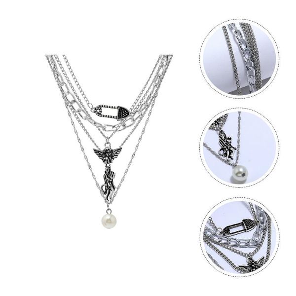 pendant necklaces 1pc multi-layer necklace fashionable gift retro collarbone chain silver
pendant necklaces 1pc multi-layer necklace fashionable gift retro collarbone chain silver