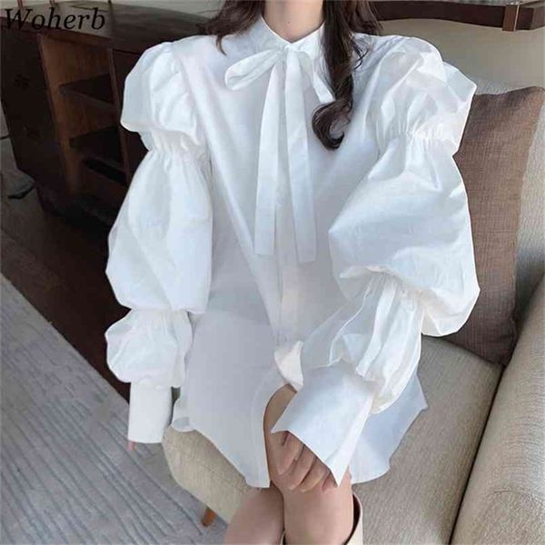long blusas femme puff sleeve black white shirts women solid shirt dress korean chic blouse female summer 210519
long blusas femme puff sleeve black white shirts women solid shirt dress korean chic blouse female summer 210519