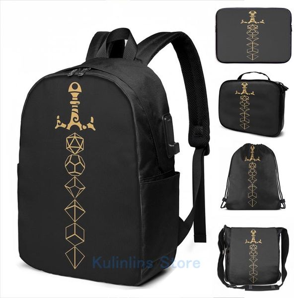 backpack funny graphic print dice set sword tablerpg gaming usb charge men school bags women bag travel laptop
backpack funny graphic print dice set sword tablerpg gaming usb charge men school bags women bag travel laptop