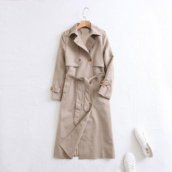 women's trench coats 2021 winter office lady women casual vintage slim thin lapel plain belt female khaki double breasted overcoats, Tan;black
women's trench coats 2021 winter office lady women casual vintage slim thin lapel plain belt female khaki double breasted overcoats, Tan;black