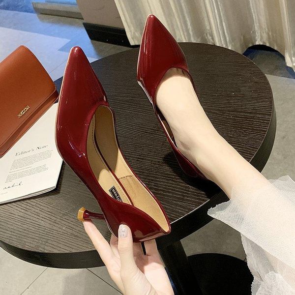dress shoes fashion high heels spring korean patent leather pointed toe stiletto single black professional work woman pumps
dress shoes fashion high heels spring korean patent leather pointed toe stiletto single black professional work woman pumps