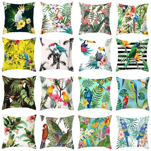 18" tropical plant printing pillow case polyester sofa seat cushion cover modern fashion square home decorative pillowcases
18" tropical plant printing pillow case polyester sofa seat cushion cover modern fashion square home decorative pillowcases
