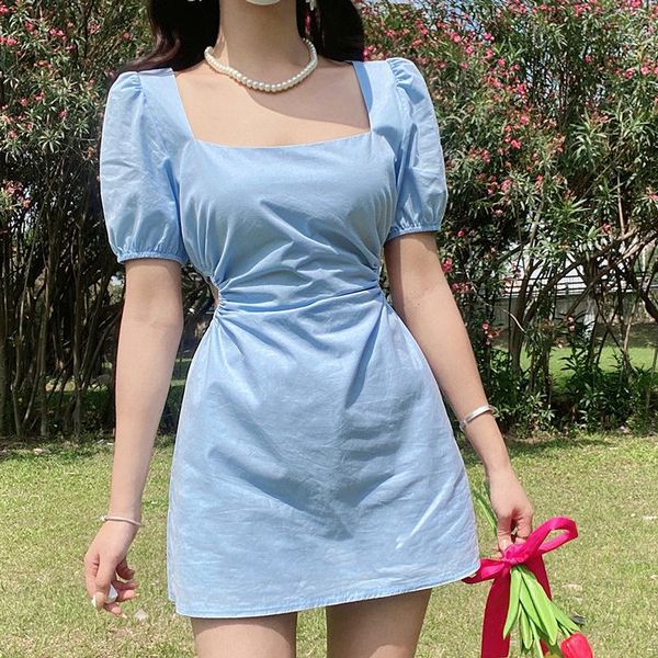 casual dresses summer women's design sense hollow open waist square neck dress slim fit bubble sleeve head thin a-line wrap hip skirt, Black;gray
casual dresses summer women's design sense hollow open waist square neck dress slim fit bubble sleeve head thin a-line wrap hip skirt, Black;gray