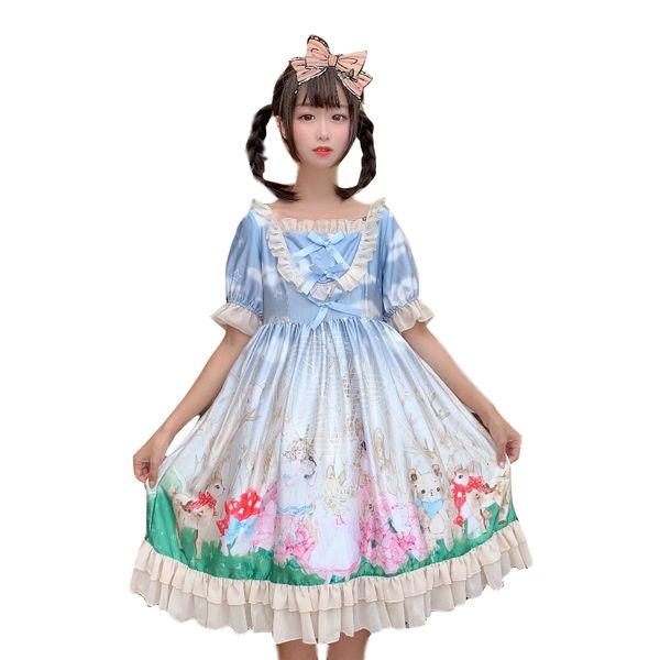 summer vintage lolita ruffle women kawaii cute printed teens girl retro short sleeve princess halloween party tutu es, Black;gray
summer vintage lolita ruffle women kawaii cute printed teens girl retro short sleeve princess halloween party tutu es, Black;gray