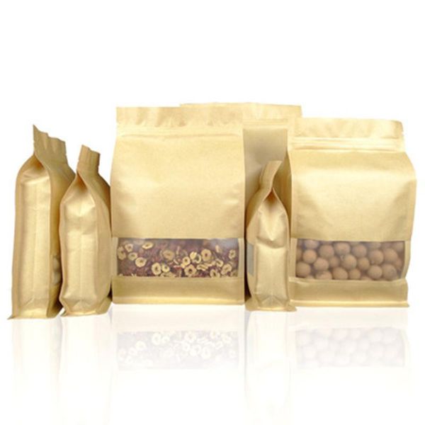 storage bags 500pcs stand up brown kraft paper with clear window recyclable package bag side gusset zipper nuts pouches 
storage bags 500pcs stand up brown kraft paper with clear window recyclable package bag side gusset zipper nuts pouches