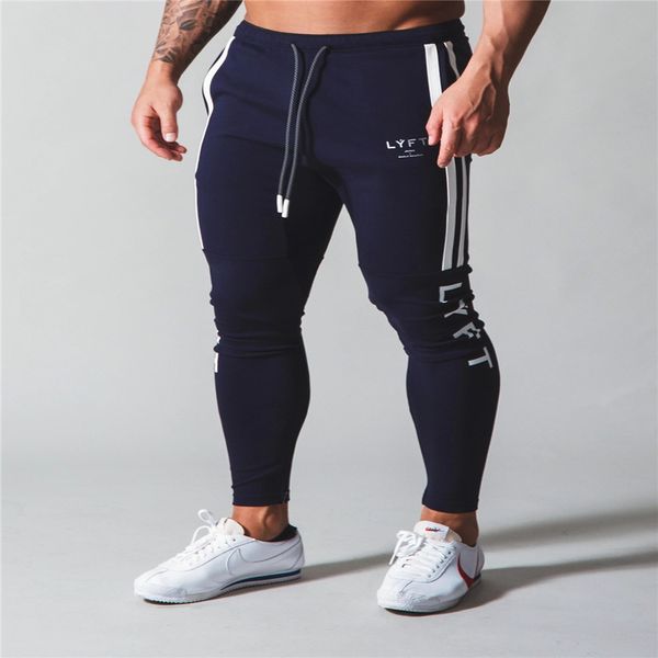 Cotton men's sports gym training jogging slim fit side strip, novelty in autumn, Black
Cotton men's sports gym training jogging slim fit side strip, novelty in autumn, Black