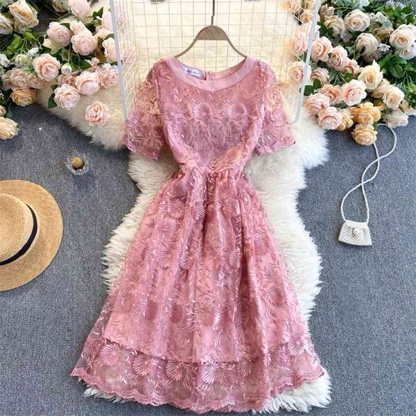 women fashion ins mesh embroidery crochet a-line dress round neck short sleeve slim vintage clothes vestidos de mujer r249 210527, Black;gray
women fashion ins mesh embroidery crochet a-line dress round neck short sleeve slim vintage clothes vestidos de mujer r249 210527, Black;gray