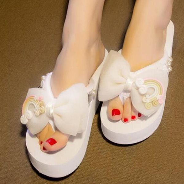 slippers summer wedges women shoes platform casual fashion bow-knot flip flops beach xx165, Black
slippers summer wedges women shoes platform casual fashion bow-knot flip flops beach xx165, Black