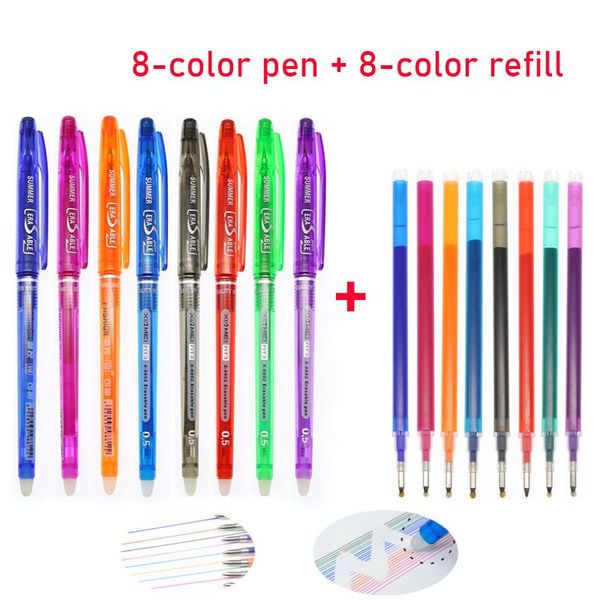 gel pens magic erasable pen can replace 8 colors black/red/crystal blue/ink blue/green/rose red/orange/purple office stationery
gel pens magic erasable pen can replace 8 colors black/red/crystal blue/ink blue/green/rose red/orange/purple office stationery