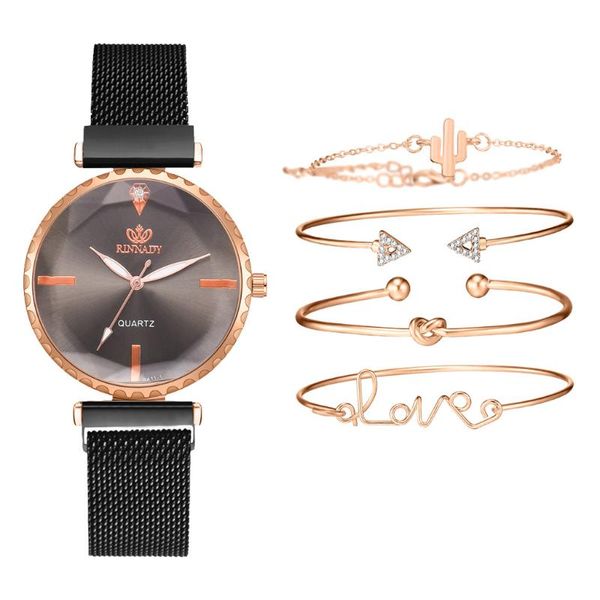 wristwatches 2021 fashion women's bracelet watch set five-piece alloy strap magnet buckle combination quartz ladies, Slivery;brown
wristwatches 2021 fashion women's bracelet watch set five-piece alloy strap magnet buckle combination quartz ladies, Slivery;brown