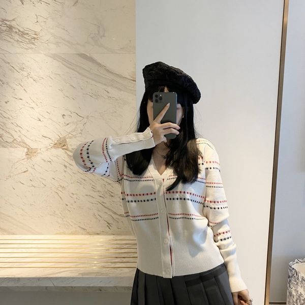 tb cardigan 8756 college style color striped knitted wool coat long sleeve with women's wear, White;black
tb cardigan 8756 college style color striped knitted wool coat long sleeve with women's wear, White;black