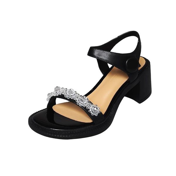 dress shoes 2021 summer women sandals leather crystal high heel open toe fish mouth foreign roman style femme, Black
dress shoes 2021 summer women sandals leather crystal high heel open toe fish mouth foreign roman style femme, Black