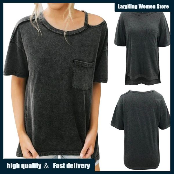 women's t-shirt fashion t shirt solid color round neck loose off-shoulder retro pocket graphic tee cute women female 90s girls, White
women's t-shirt fashion t shirt solid color round neck loose off-shoulder retro pocket graphic tee cute women female 90s girls, White