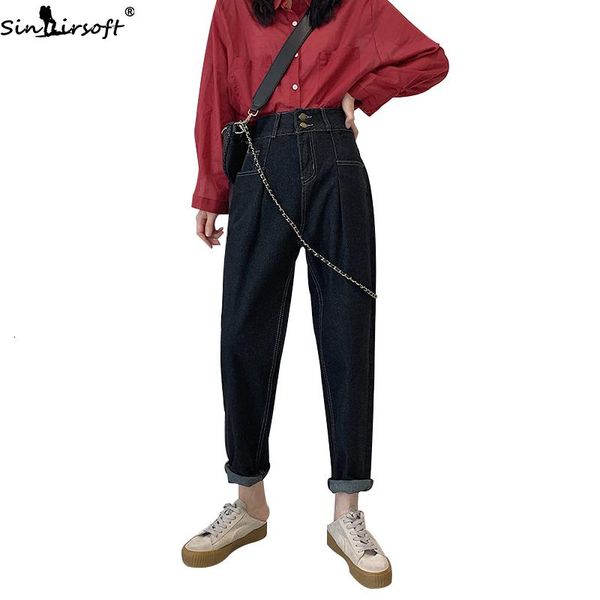 women's jeans double buckle summer and autumn models were thin harlan woman loose wild straight high waist women, Blue
women's jeans double buckle summer and autumn models were thin harlan woman loose wild straight high waist women, Blue