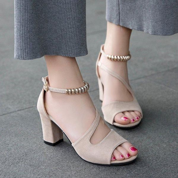 dress shoes spring fish mouth hollow roman sandals thick with a word beaded high heels female summer, Black
dress shoes spring fish mouth hollow roman sandals thick with a word beaded high heels female summer, Black