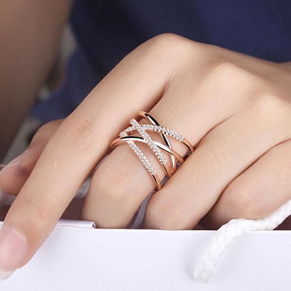 cluster rings fanqieliu rose gold 925 sterling silver ring for women adjustable open intersect wide zircon wedding bands fql20215, Golden;silver
cluster rings fanqieliu rose gold 925 sterling silver ring for women adjustable open intersect wide zircon wedding bands fql20215, Golden;silver