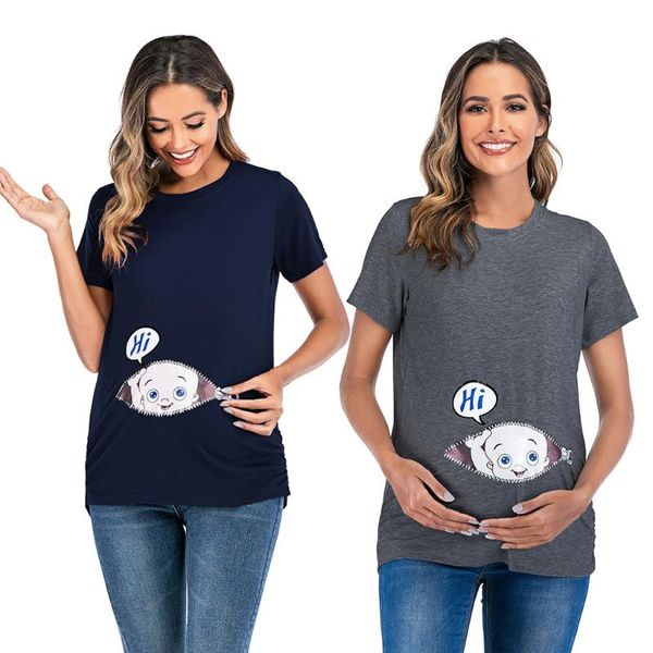 maternity & tees women fashion summer casual short sleeve cute letter print t-shirt pregnancy blouse clothing c140#, White
maternity & tees women fashion summer casual short sleeve cute letter print t-shirt pregnancy blouse clothing c140#, White
