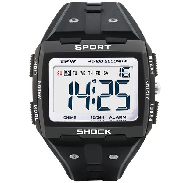 wristwatches big numbers men sport watch digital multifunction alarm chrono 5bar waterproof back light square screen, Slivery;brown
wristwatches big numbers men sport watch digital multifunction alarm chrono 5bar waterproof back light square screen, Slivery;brown