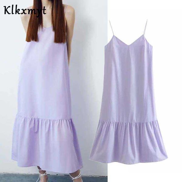 klkxmyt za dress women summer fashion purple midi camisole vintage backless thin straps female es vestido 210527, Black;gray
klkxmyt za dress women summer fashion purple midi camisole vintage backless thin straps female es vestido 210527, Black;gray
