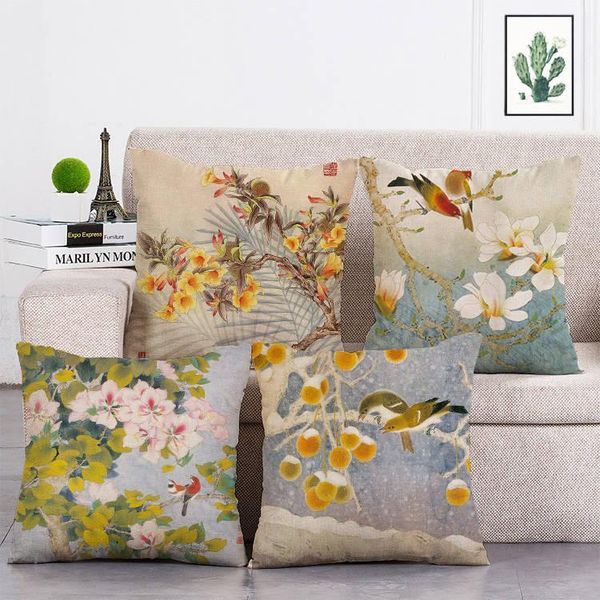 vintage style decorative throw pillows birds flower cotton linen seat retro cushion cover for sofa home decor funda cojines t346 cushion/dec
vintage style decorative throw pillows birds flower cotton linen seat retro cushion cover for sofa home decor funda cojines t346 cushion/dec