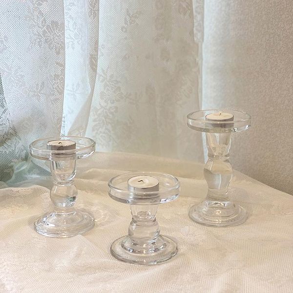 glass candle holders crystal clear candlesticks for pillar taper and tea light home table living room wedding party decor
glass candle holders crystal clear candlesticks for pillar taper and tea light home table living room wedding party decor